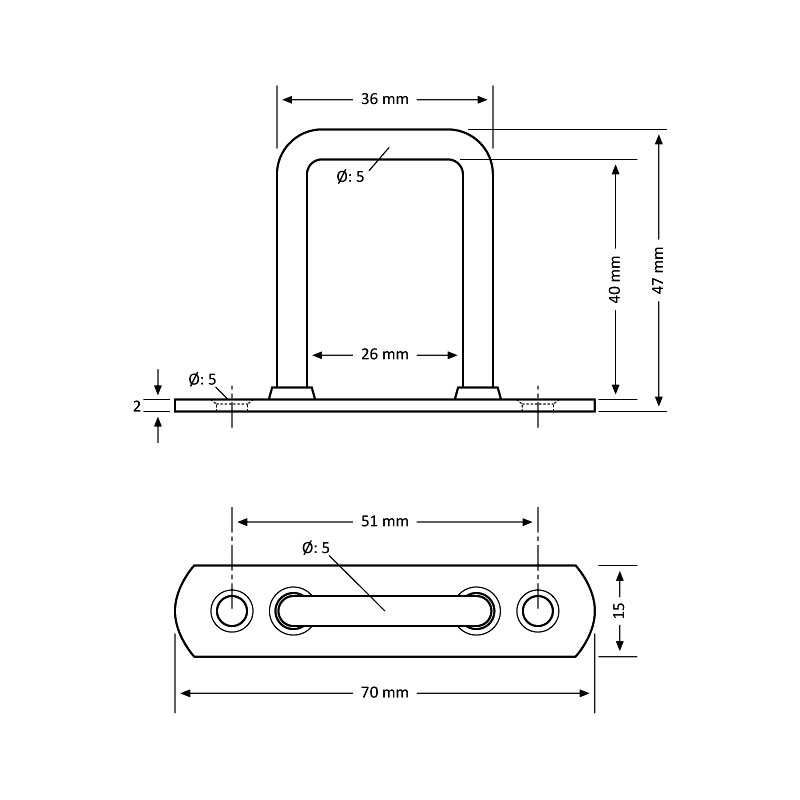 40 mm Branda Köprüsü - 250 Adet / paket