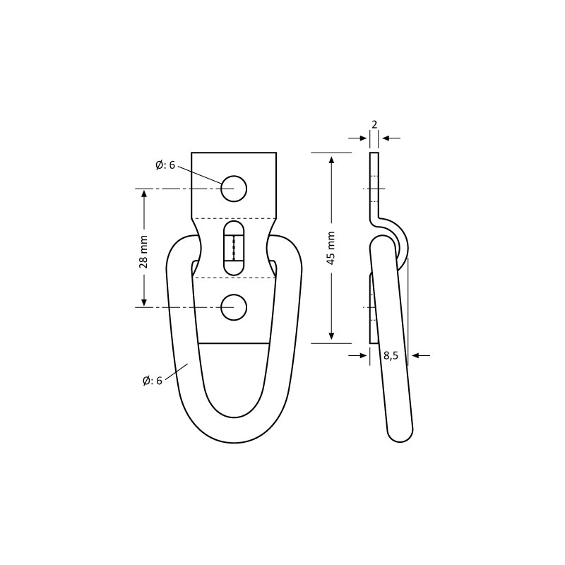 İki Parça Oynarlı Köprü 37 mm - 250 Adet / paket